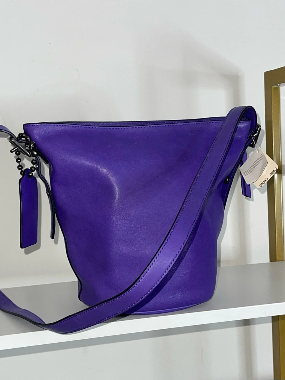 Coach Mini Duffle Purple Bleeker Tote Handbag